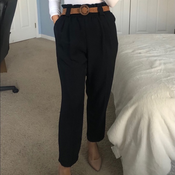 Jumpsuits | Raffia Belt Pants | Poshmark